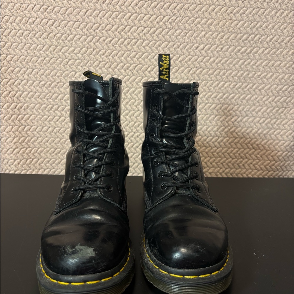Dr. Martens Shiny Black Lace-Up Boots